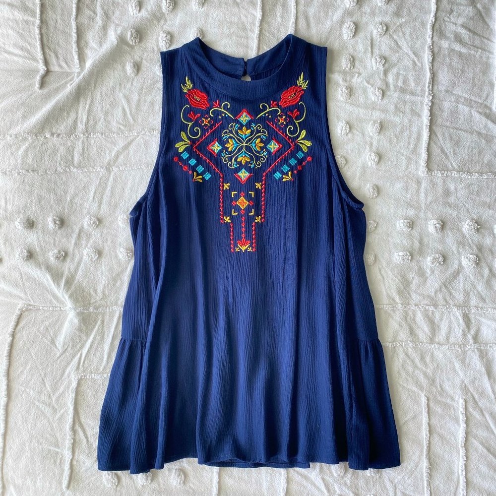 I.N. San Francisco Embroidered Blouse